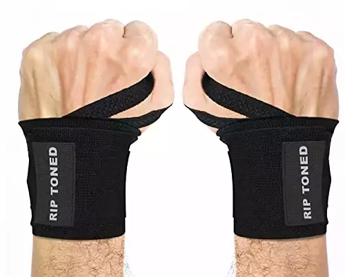 Rip Toned Wrist Wraps - 18" Professional Grade with Thumb Loops - Wrist Support Braces - Men & Women - Weight Lifting, Crossfit, Powerlifting, Strength Training