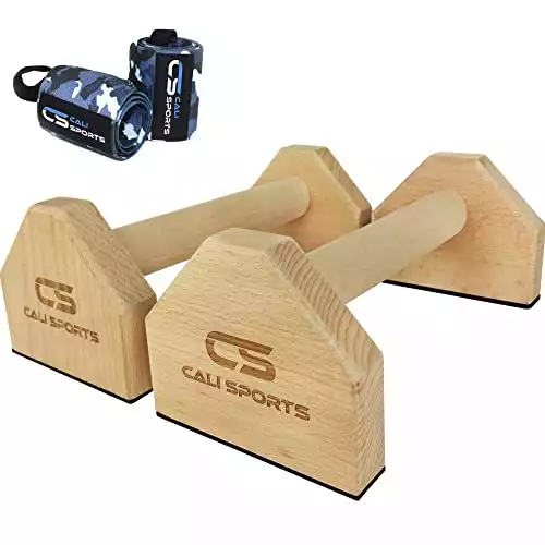 CALI SPORTS Wood Parallettes for Calisthenics